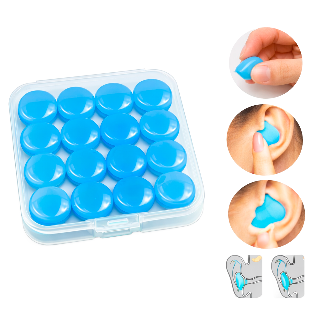 CR-1109 TAPONES DE OIDOS EN SILICONA CAJA X16