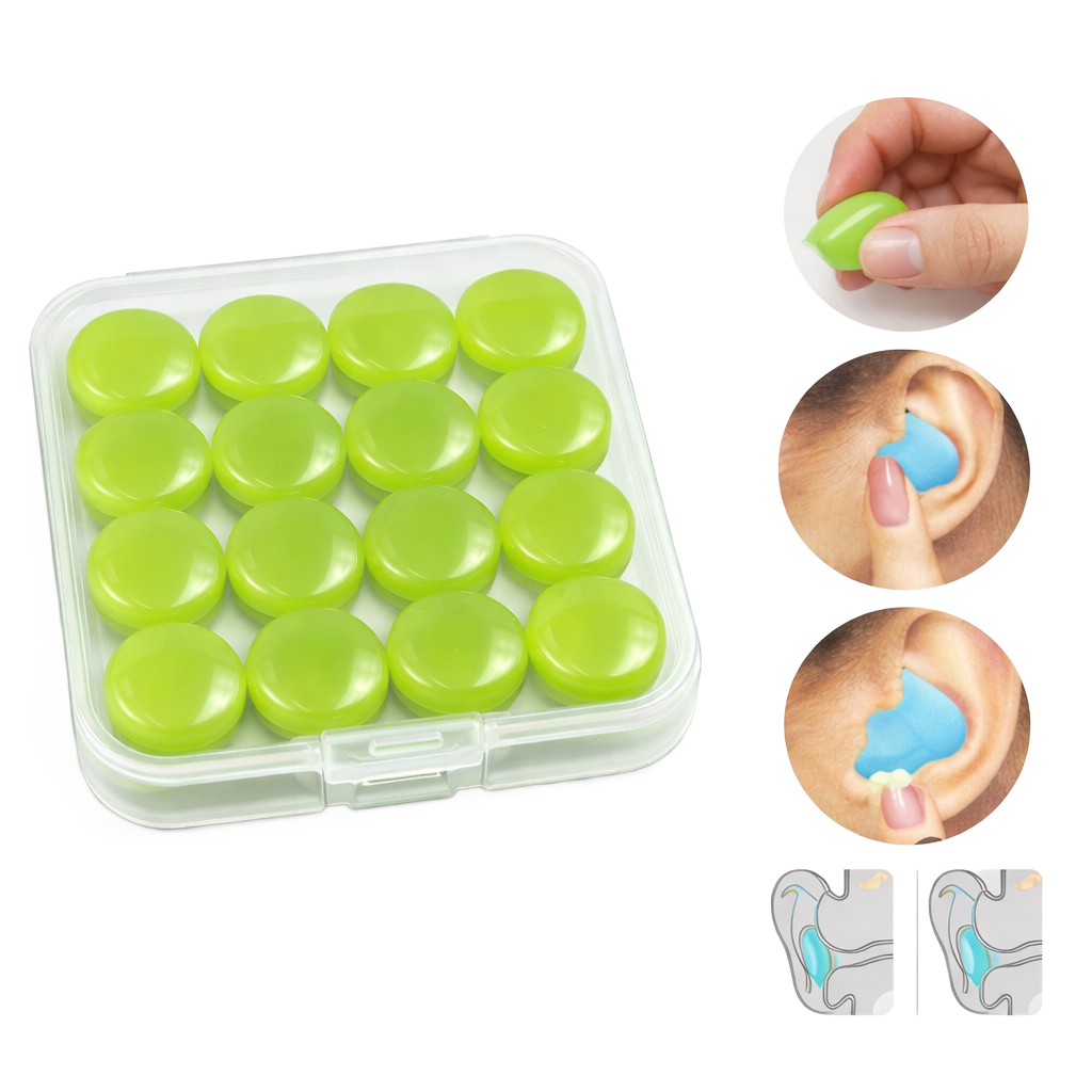 CR-1109 TAPONES DE OIDOS EN SILICONA CAJA X16