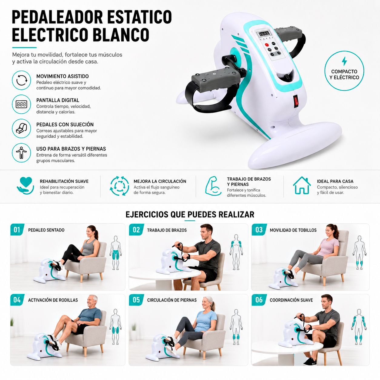 CR-1128 PEDALEADOR ESTATICO ELECTRICO