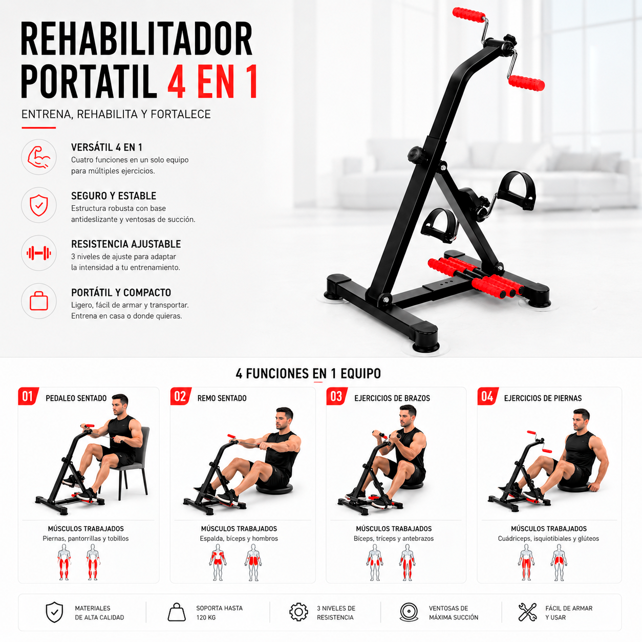 CR-1144 REHABILITADOR PORTATIL 4 EN 1