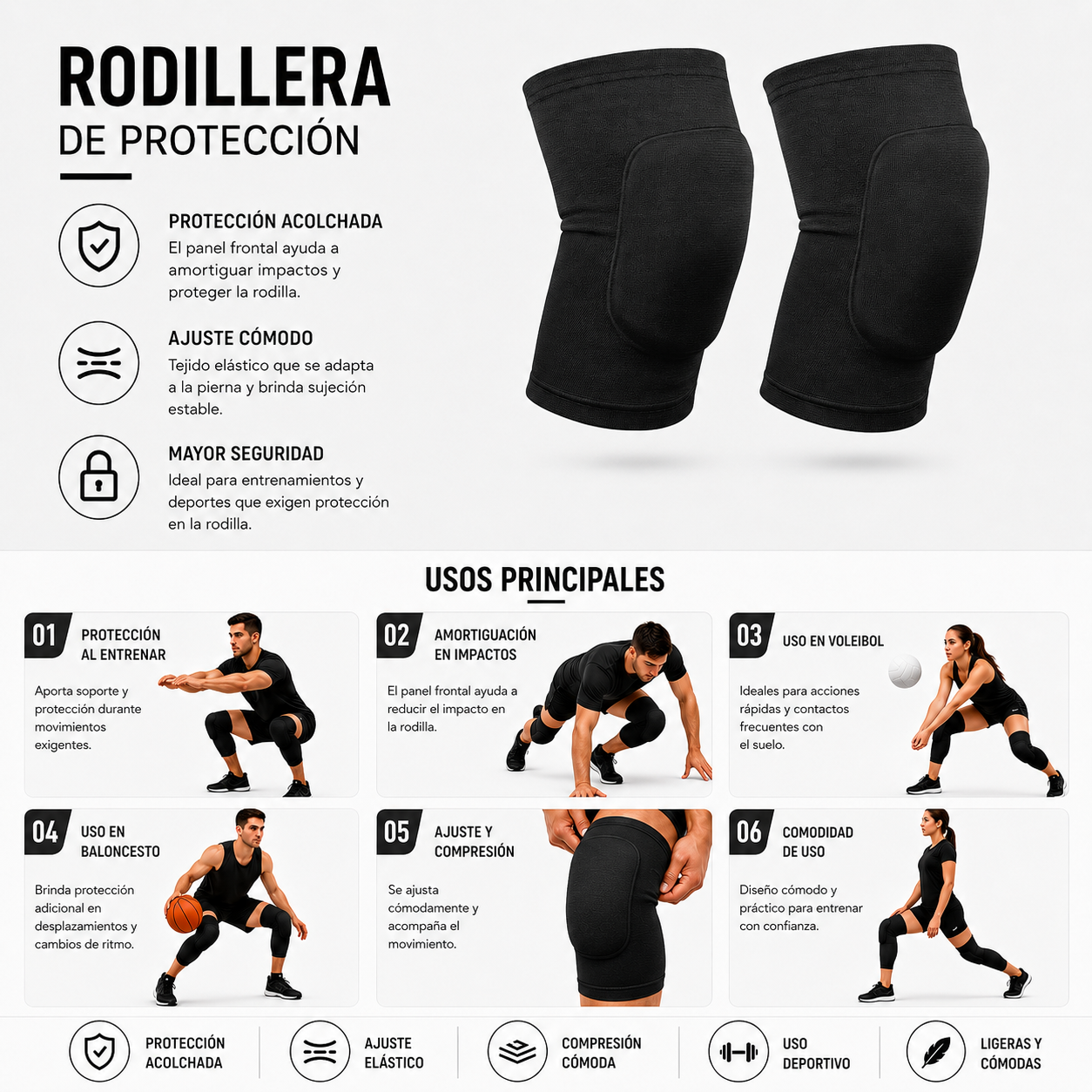 CR-151 RODILLERA DE VOLEIBOL
