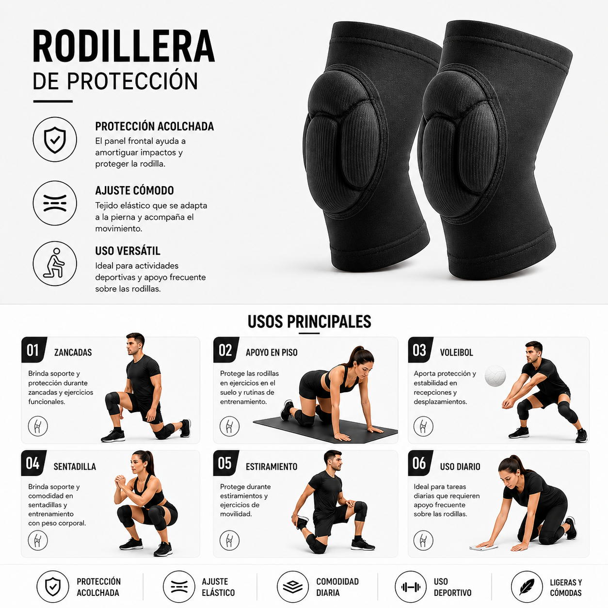 CR-152 RODILLERA DE PROTECCION VOLEIBOL