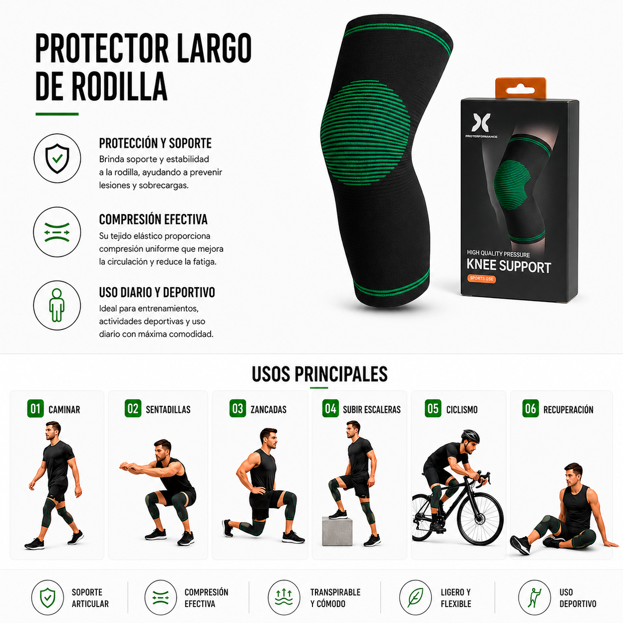 CR-329 PROTECTOR LARGO DE RODILLA