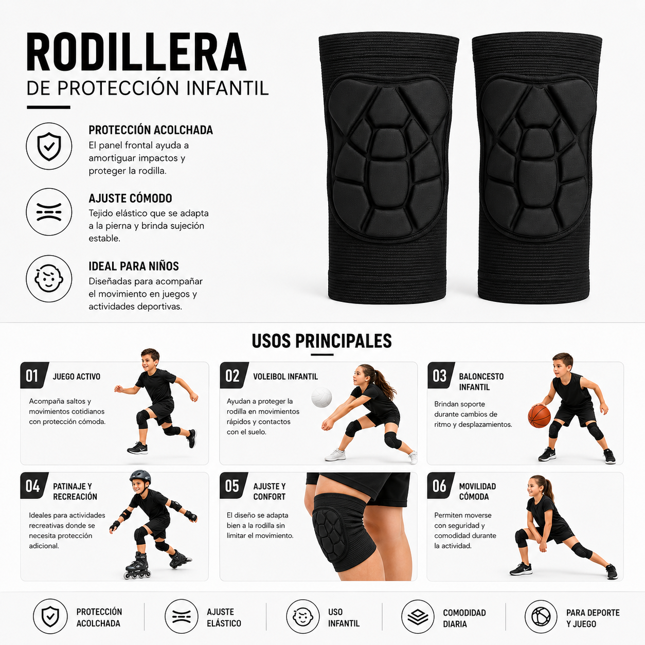 CR-494 RODILLERA DE PROTECCION PARA NIÑOS