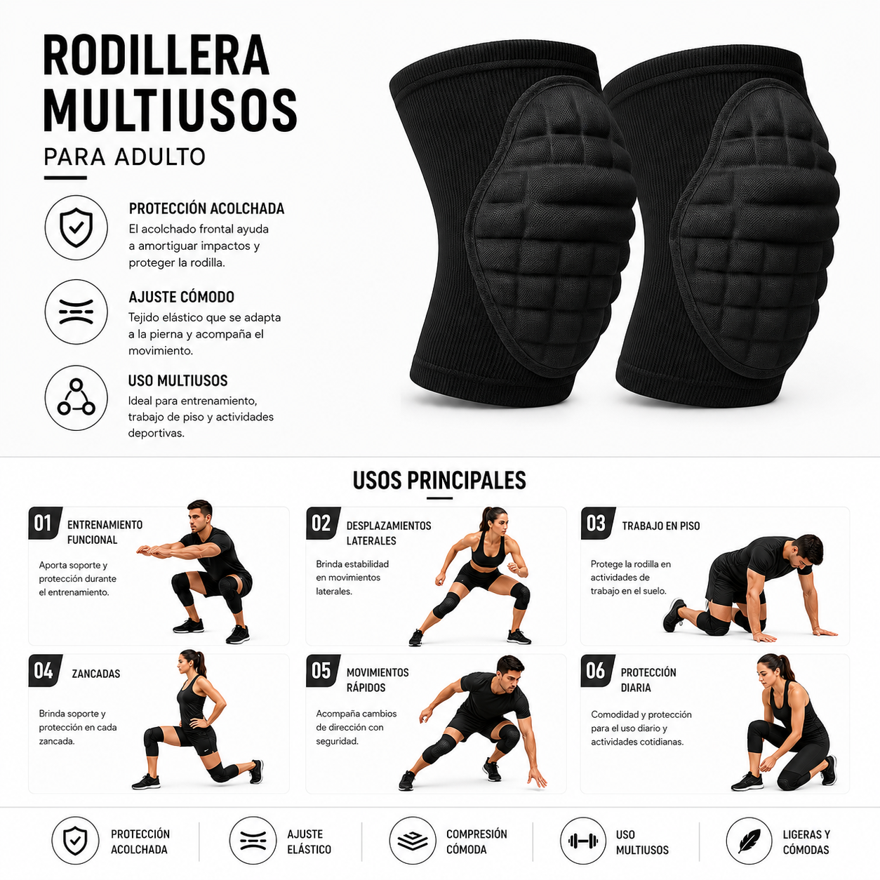 CR-552 RODILLERA MULTIUSO DE PROTECCION