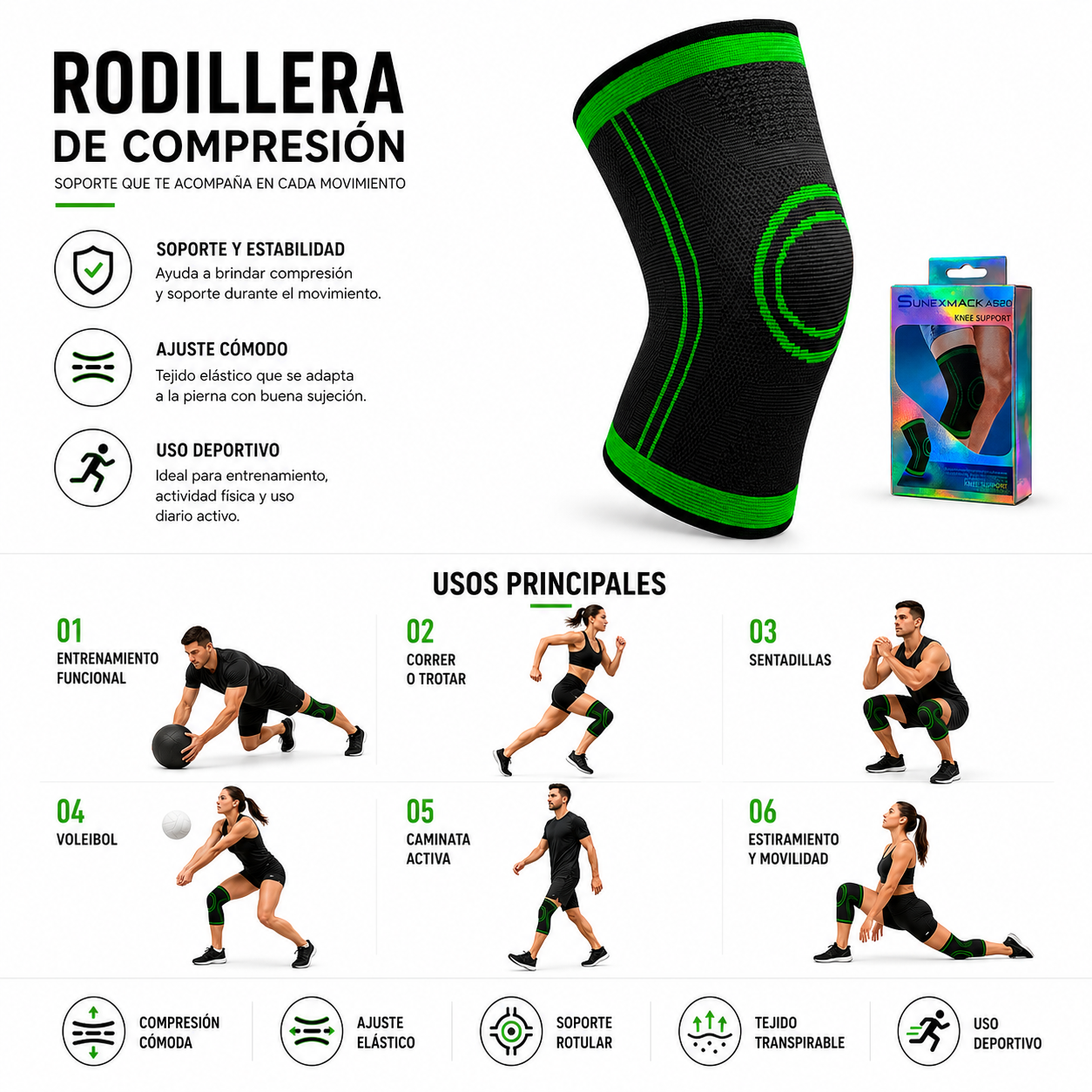 CR-651 RODILLERA DE COMPRESION