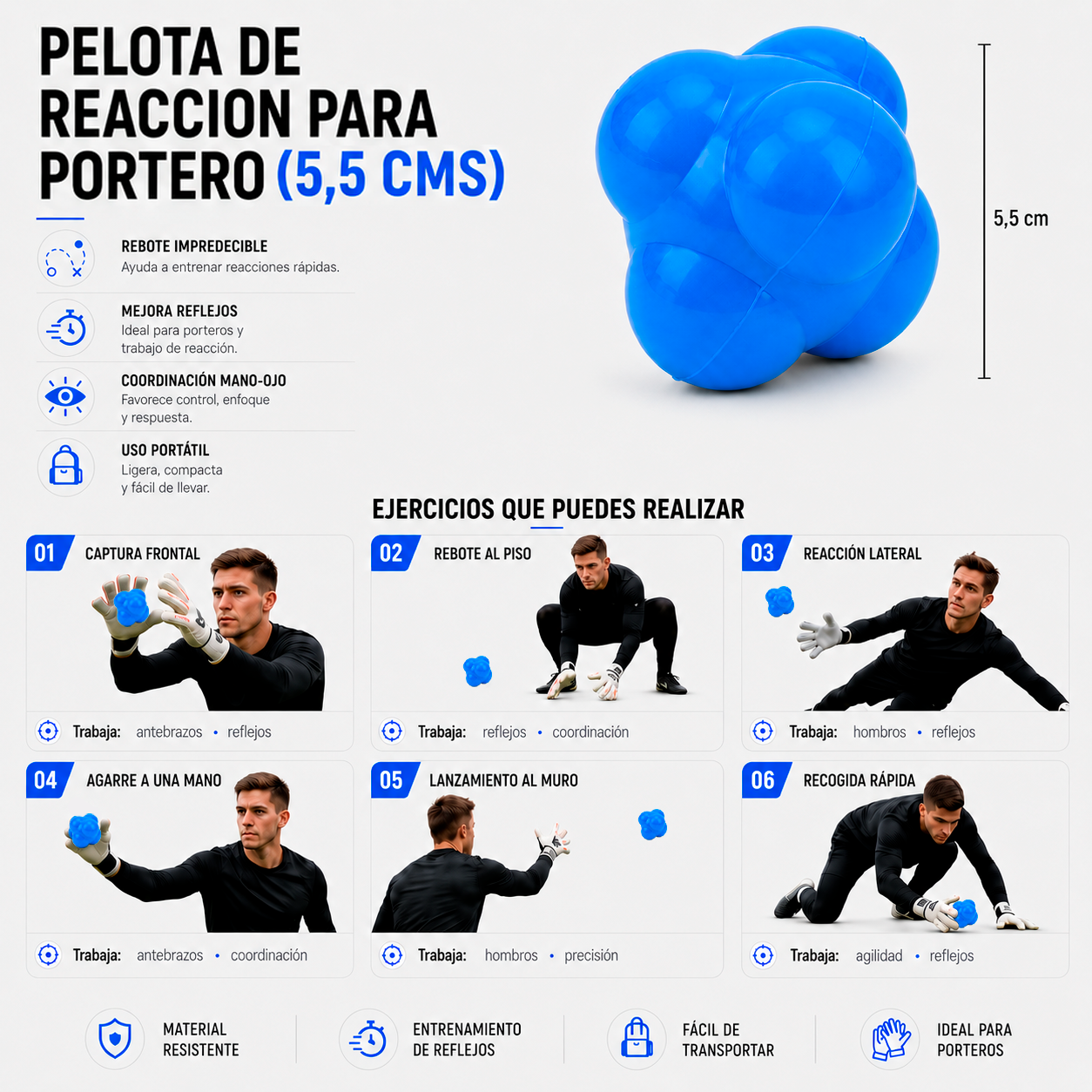 CR-835 PELOTA DE REACCION PARA PORTERO