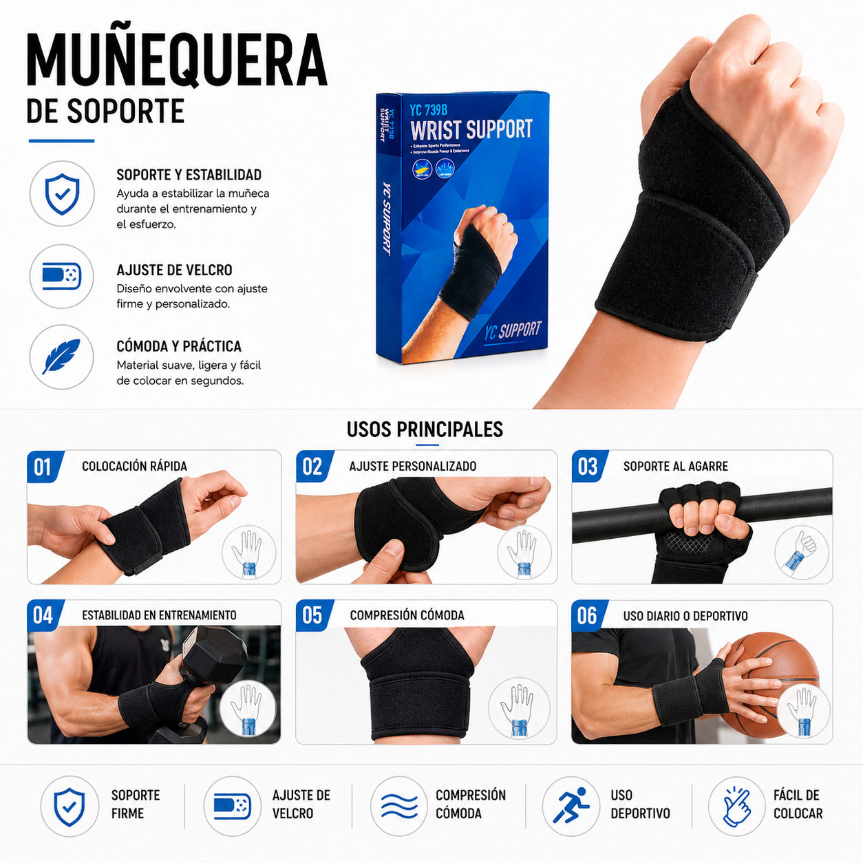 CR-886 MUÑEQUERA DE SOPORTE