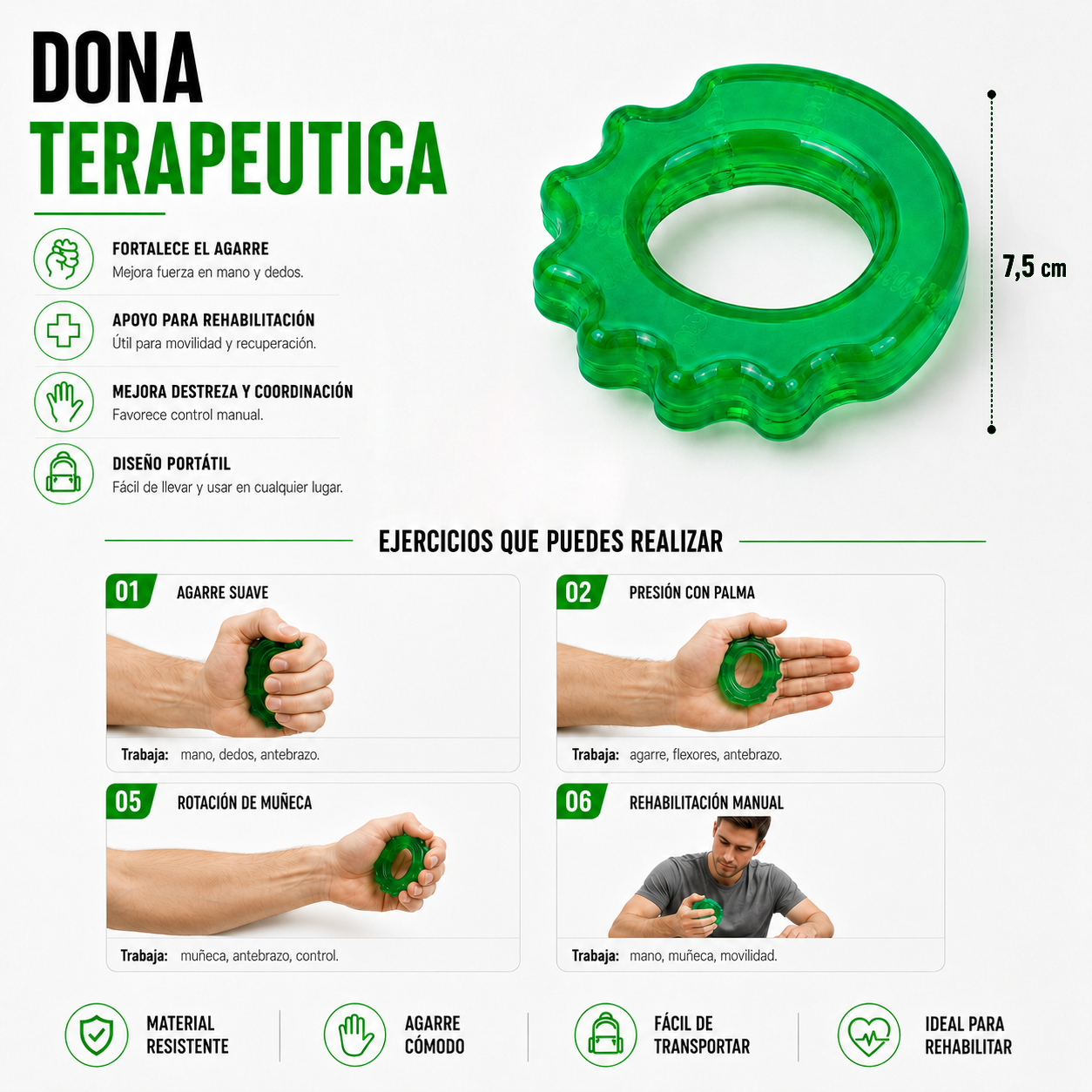 CR-910 ARO DINAMICO DE TERAPIA CON AGARRE 35 LIBRAS