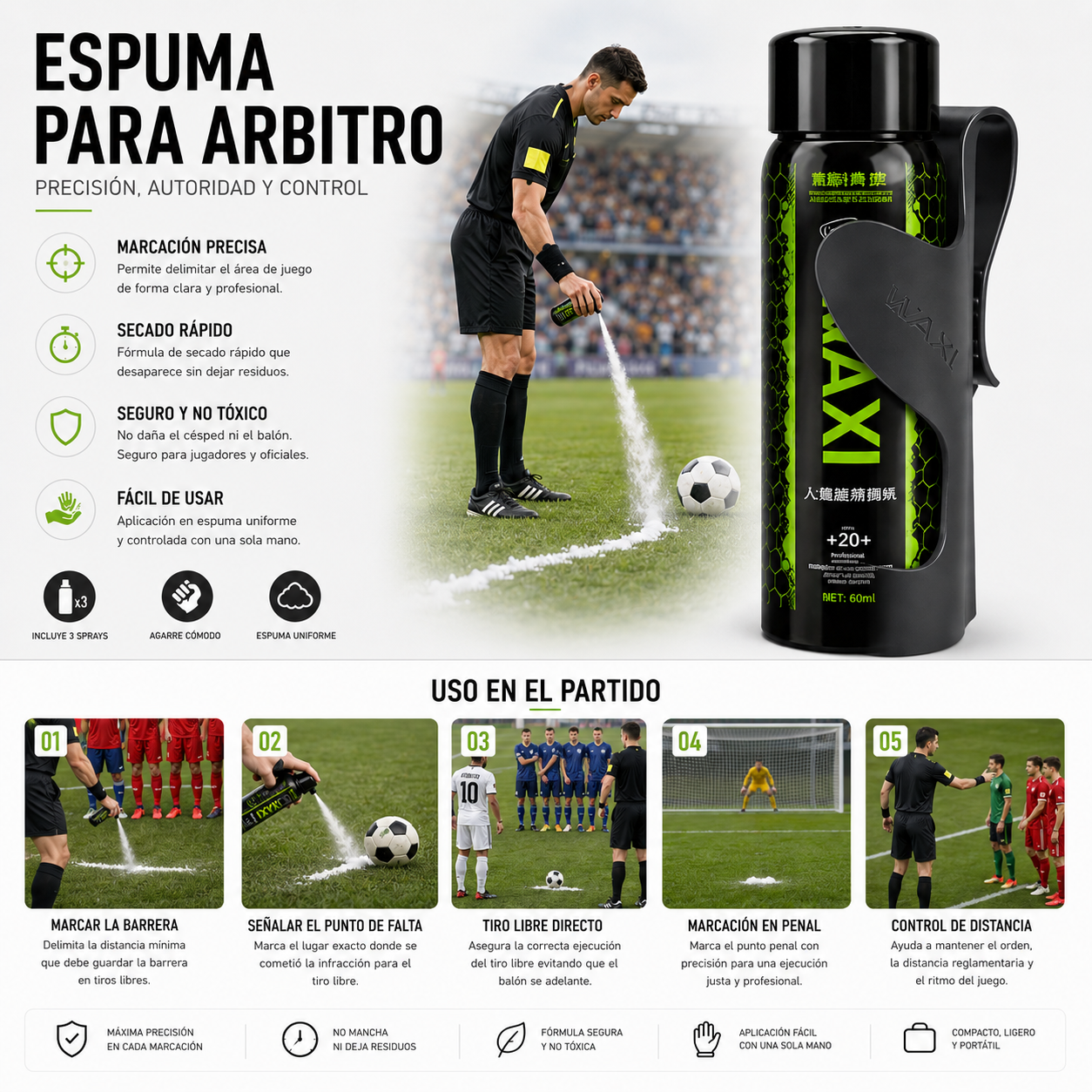 CR-956 ESPUMA PARA ARBITRO