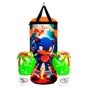 CRN-022 KIT DE BOXEO INFANTIL DE SONIC 48X20CM