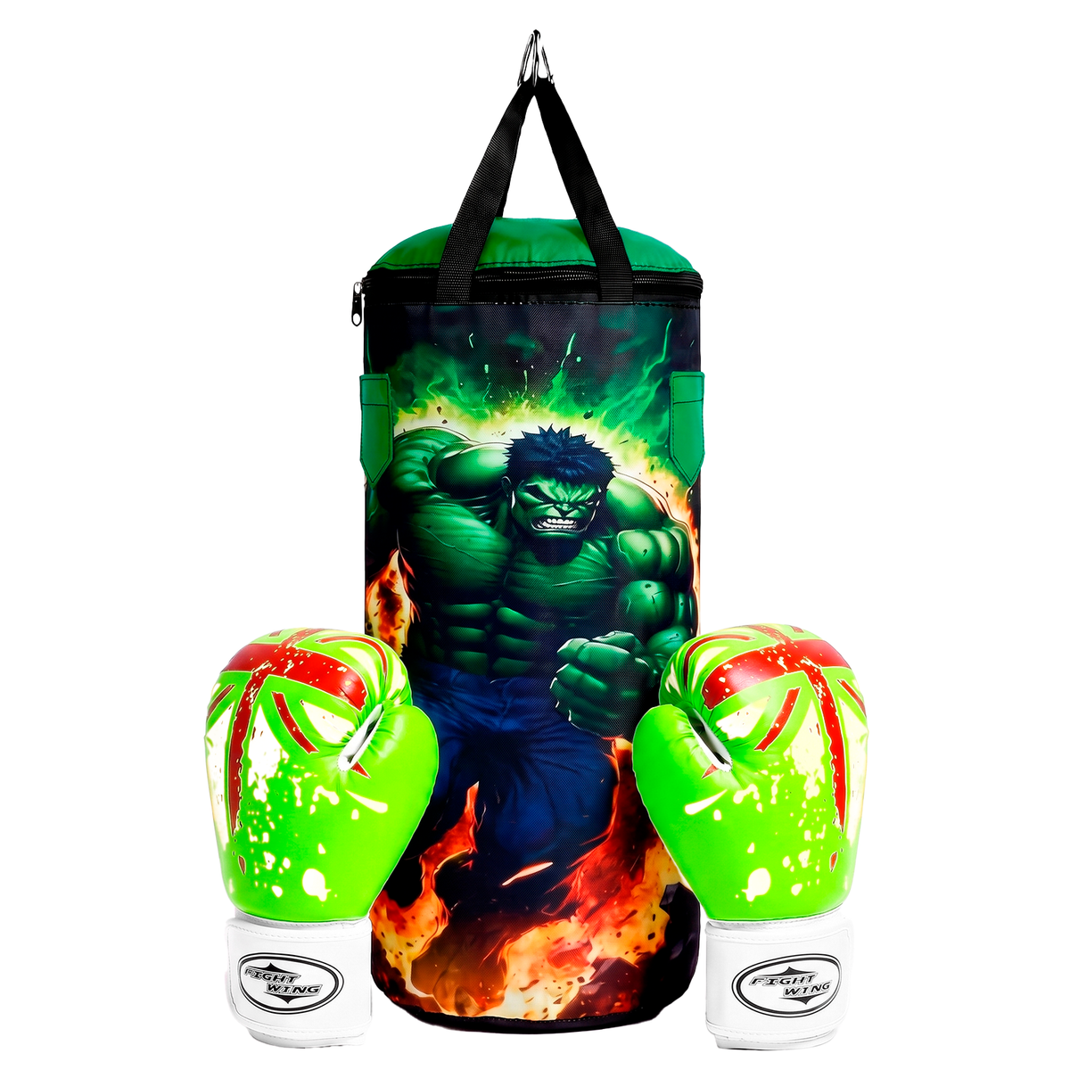 CRN-023 KIT DE BOXEO INFANTIL HULK 48X20CM