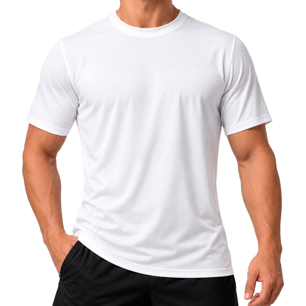 CRN-041 CAMISETA DE HOMBRE BLANCO