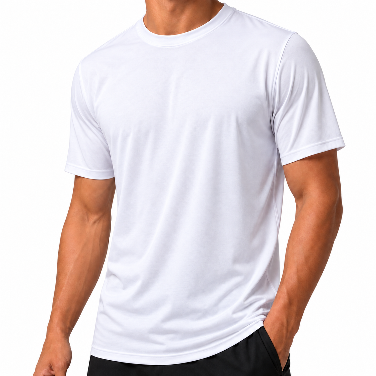 CRN-042 CAMISETA DE HOMBRE BLANCO